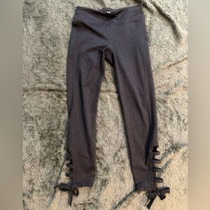 JoyLab Charcoal Women’s Leggings with Cutout/Bow Detail Sz S